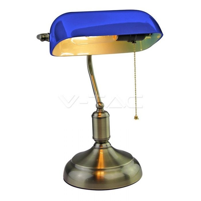 Lampada da tavolo in bachelite Blu con porta lampade E27